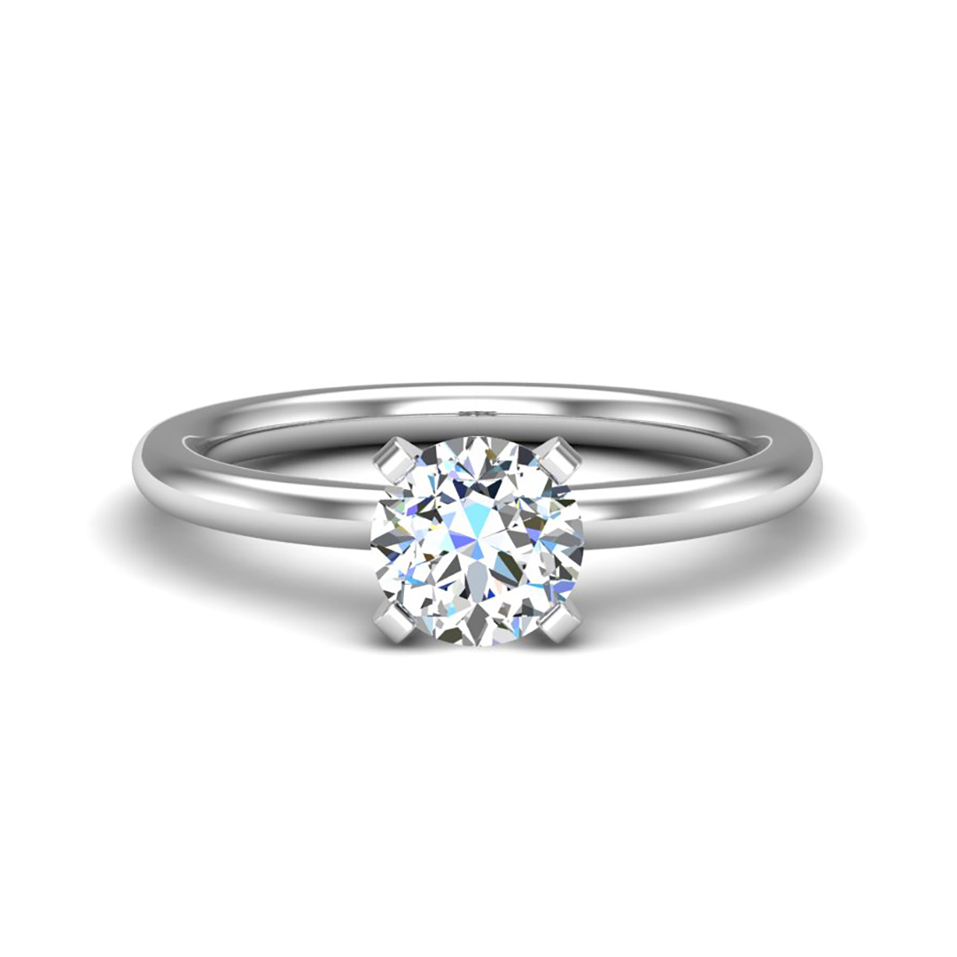 Leah 4 Prong Solitaire Engagement Ring